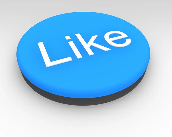 Blue social media Like button — Stock Photo, Image