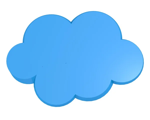Ícone azul nuvem — Fotografia de Stock