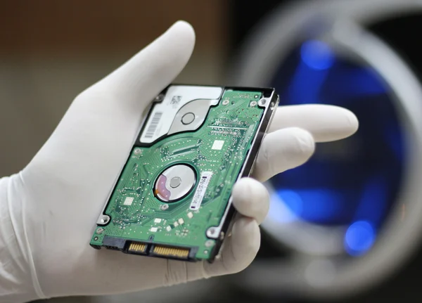 Hard drive disc production — Stock Photo, Image