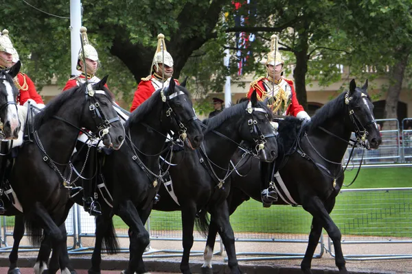 LONDRES - 2 JUIN : Soldat de la Reine à la parade de répétition de l'anniversaire de la Reine — Photo