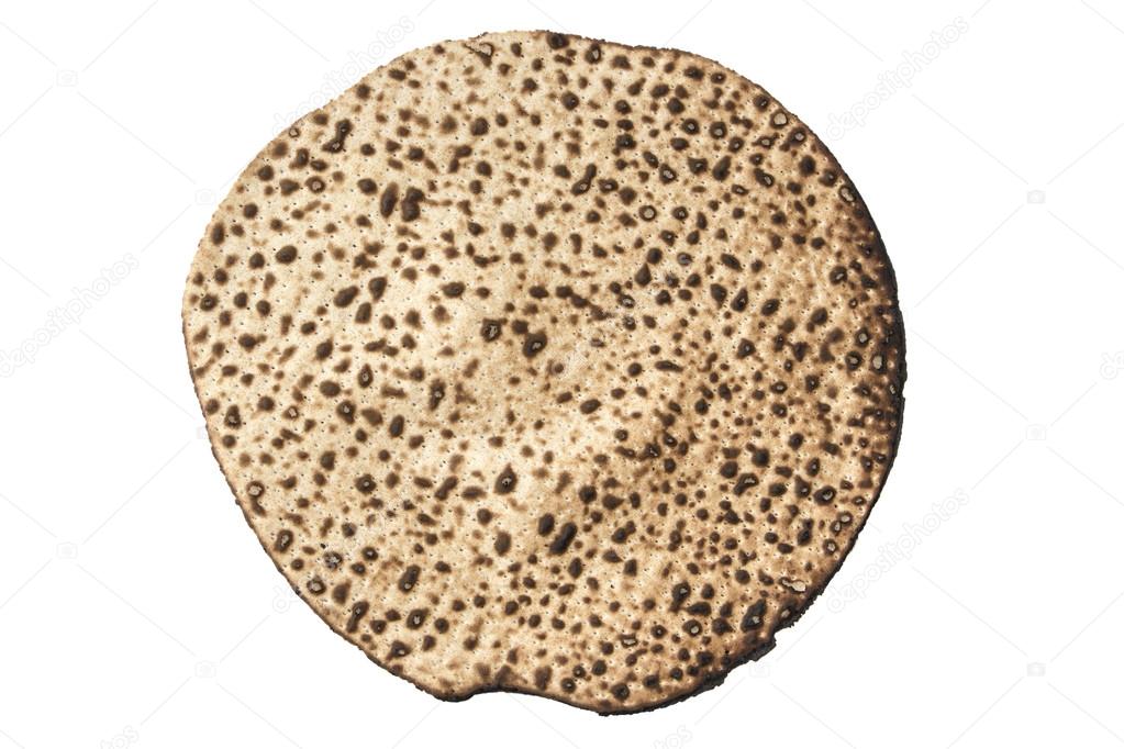 Matzo (jewish bread) isolated on white background