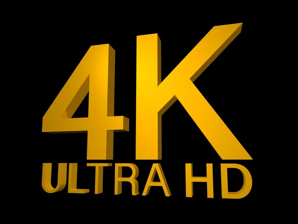 Logotipo 4K Ultra HD — Fotografia de Stock