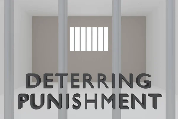 Illustration Prison Cell Text Deterring Punishmen — Stock Photo, Image