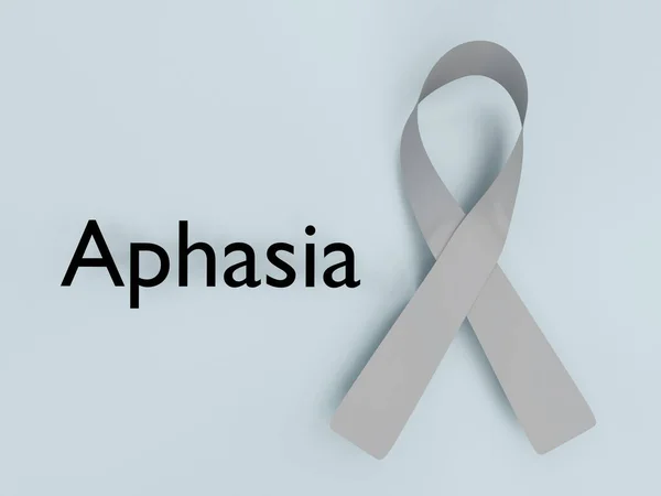 Illustration Aphasia Awareness Ribbon Pale Blue Backgroun — ストック写真