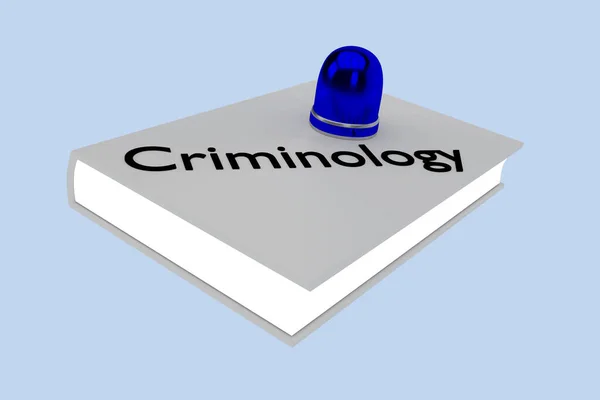 Ilustración Una Lámpara Policía Simbólica Libro Criminología —  Fotos de Stock
