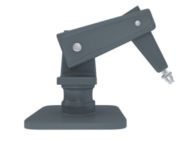 3d render illustration of robotic arm isolated on white