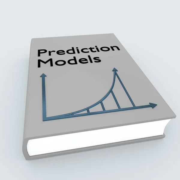 Illustration Prediction Models Script Book Graph Isolated Pale Blue Background — Stockfoto