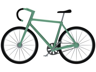 3d render illustration of retro style bicycles Isolating on white