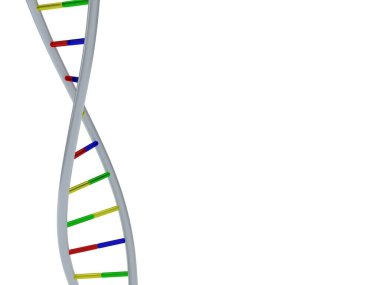 3d render illustration of DNA sequence with copy space