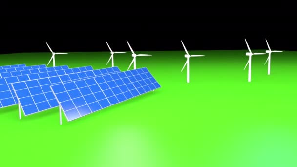 Yenilenebilir Enerji Konsepti Canlandırması — Stok video