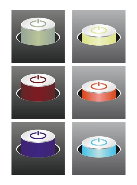 Colored glowing buttons — Stock Vector