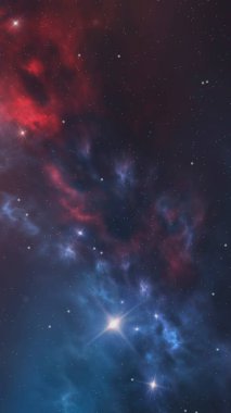 Evrenin soyut fantastik alanı. Nebula ve yıldızlarla dolu bir arka plan. Bilinmeyen bir gezegene sahip karanlık uzay arkaplanı, uzayda parlayan ışık. 3d illüstrasyon