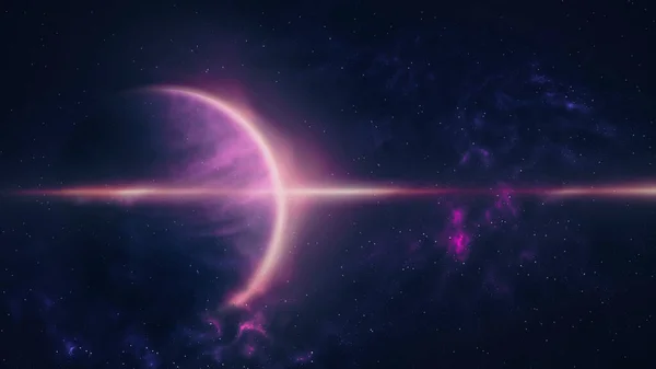 Абстрактное Фантастическое Пространство Вселенной Космический Фон Туманностью Звездами Тёмный Космический — стоковое фото