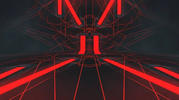Tmavé Abstraktní Futuristické Moderní Neonové Pozadí Futuristické Vesmírné Tmavé Pozadí — Stock fotografie
