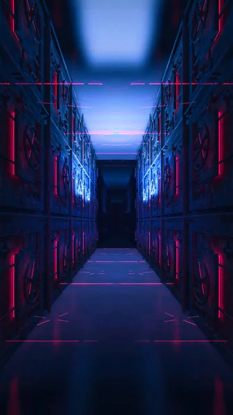 Dunkler Abstrakter Futuristischer Moderner Neon Hintergrund Futuristischer Weltraum Dunkler Hintergrund — Stockfoto