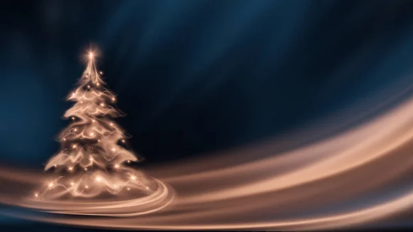 Tmavé Slavnostní Pozadí Zlatým Bokeh Abstraktní Zlatý Vánoční Stromeček Slavnostními — Stock fotografie