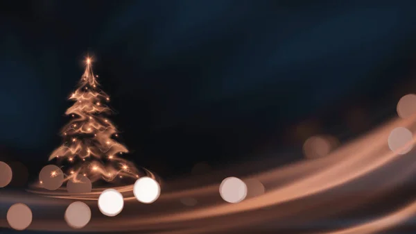 Mörk Festlig Bakgrund Med Gyllene Bokeh Abstrakt Gyllene Jul Dekorerad — Stockfoto