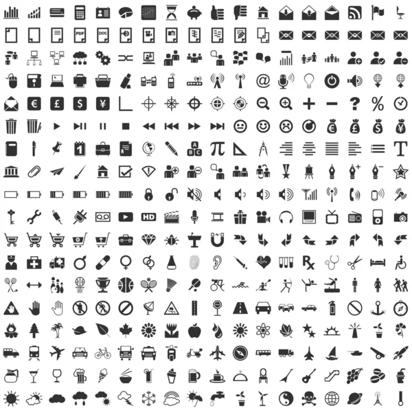 RGB básico, 324 iconos vectoriales Ilustración De Stock