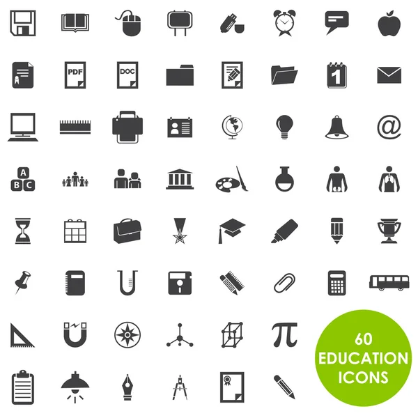 Iconos de educación básicos vector Gráficos Vectoriales