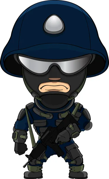 Soldado de las fuerzas especiales — Vector de stock