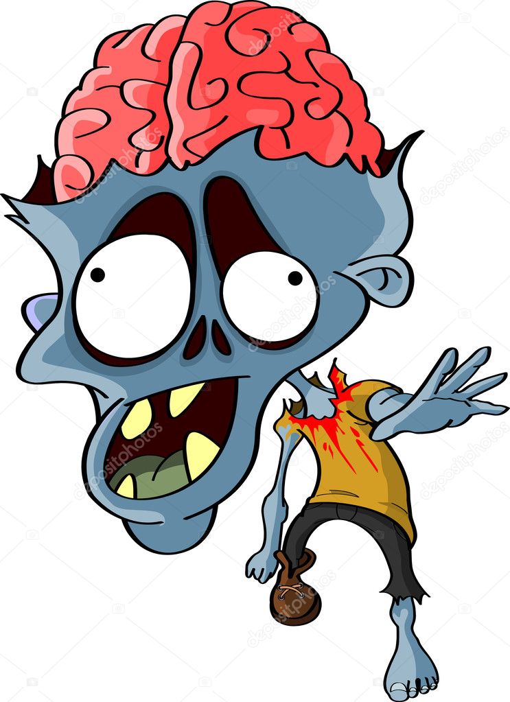 Cartoon reanimated zombie
