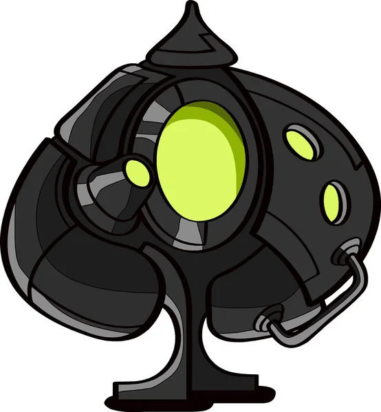 Robotik kürek üzerinde beyaz izole