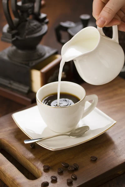 Coffee with milk — Stock Photo, Image