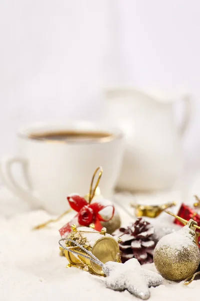 Christmas still life with coffee — Stock Photo, Image