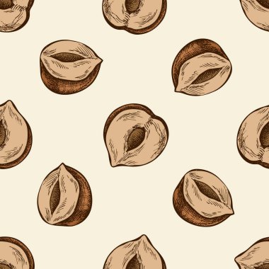 Elle çizilmiş fındıklı pürüzsüz desen