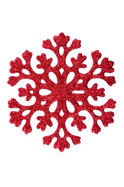 beyaz zemin üzerine kırmızı kar tanesi