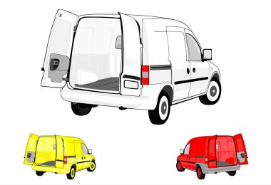 beyaz zemin üzerine van.