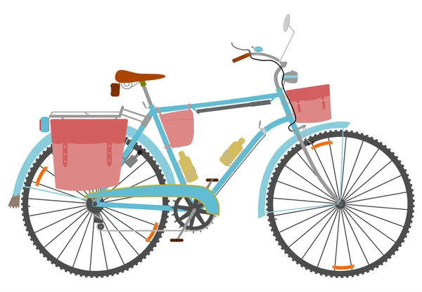 Bicicleta turística . — Vector de stock