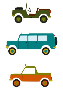 Retro off road araba.