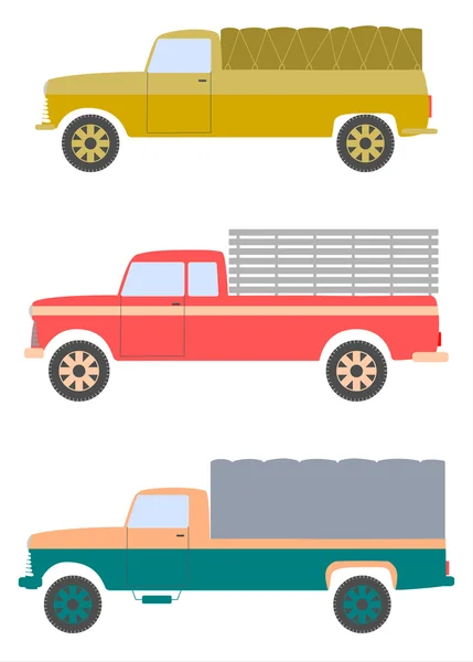 Old truck set. — Stock Vector