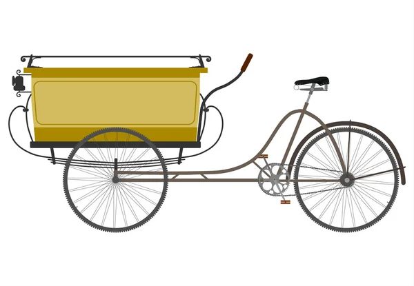 Retro bicicleta utilitaria . — Vector de stock