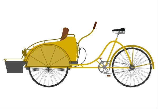 Retro rickshaw — Stock Vector