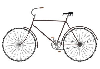 siyah retro Bisiklet.