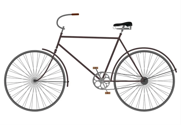 Svart retro cykel. — Stock vektor