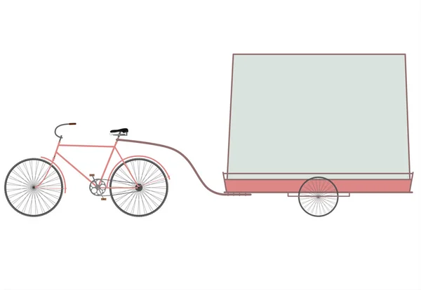 Vélo avec bannière — Image vectorielle