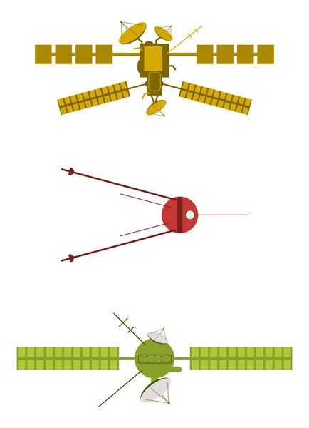 Satellites set. — Stock Vector