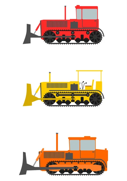 Retro bulldozer. — Stockvector