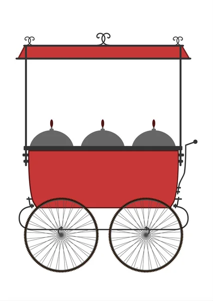 Carro del vendedor . — Vector de stock