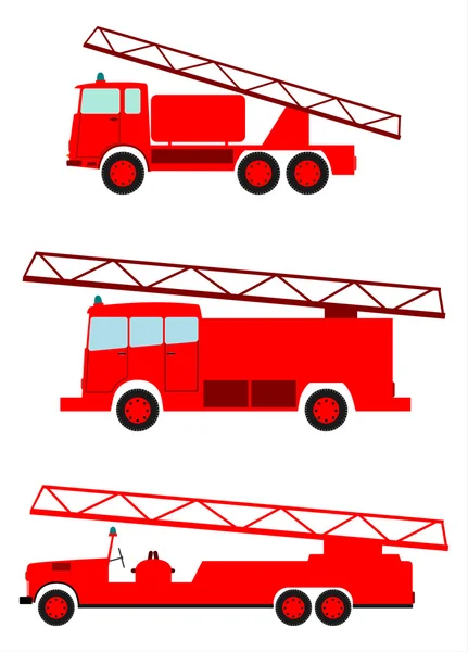 Camion antincendio retrò — Vettoriale Stock