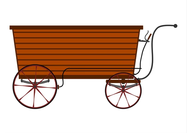 Carro de vendedores de madera — Vector de stock