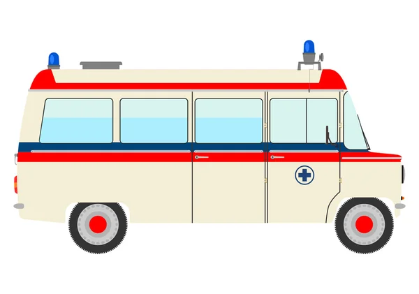 Ambulância retro — Vetor de Stock