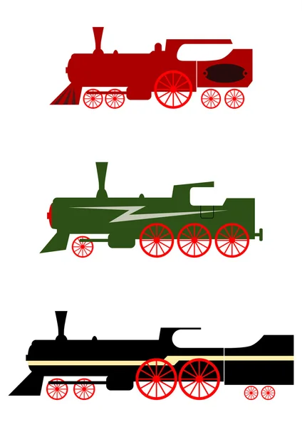 Locomotive set. — Stock Vector