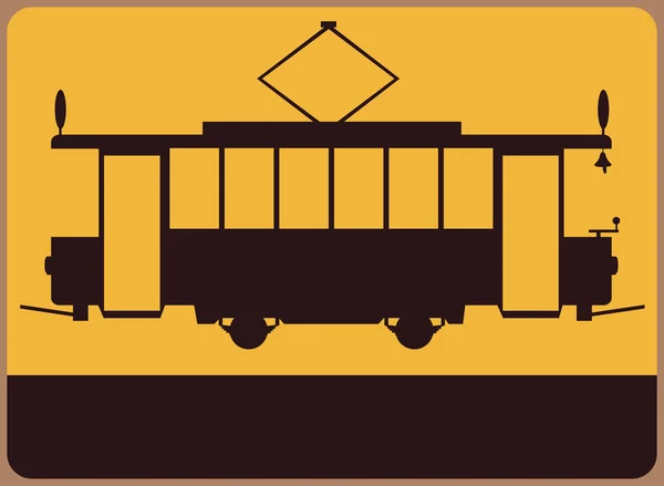 Tram teken — Stockvector