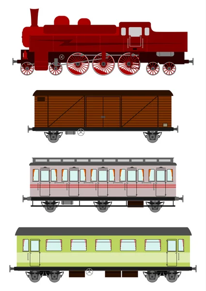 Retro train — Stock Vector