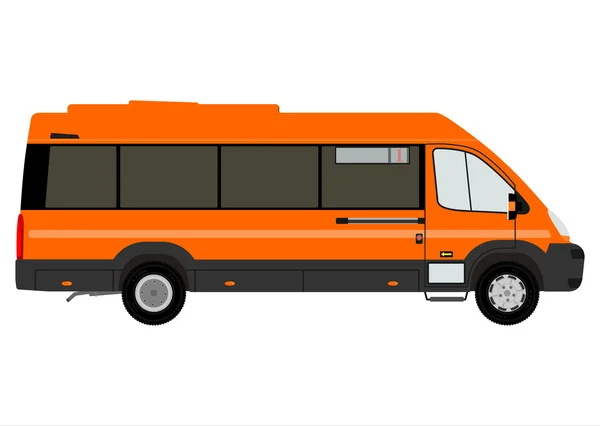 Autobús naranja — Vector de stock