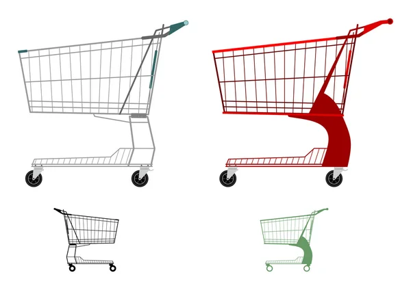Supermarket cart — Stock Vector